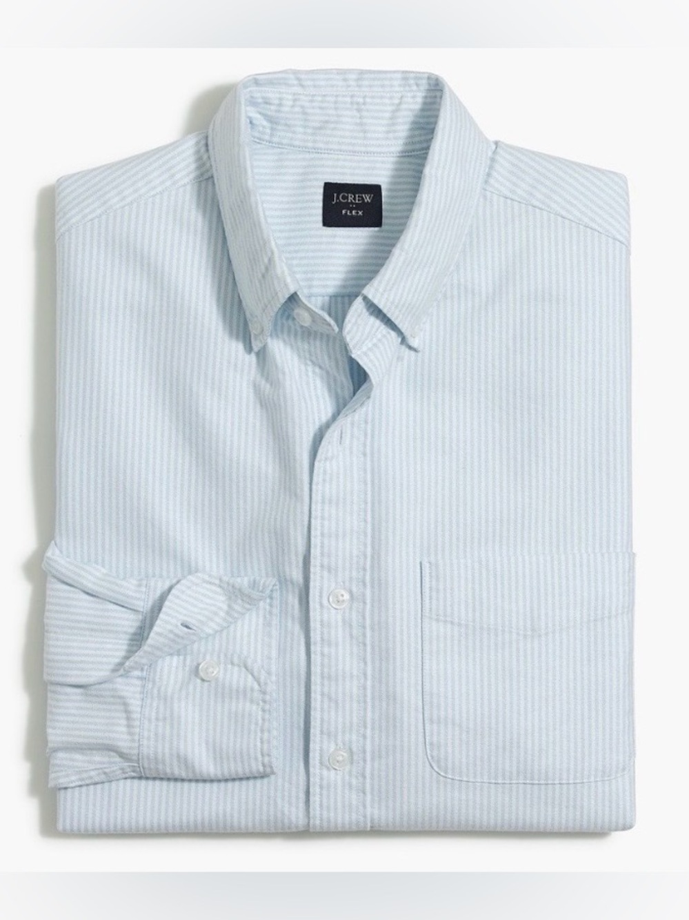 J.Crew Flex Oxford Striped button down Slim Size M Preppy Ivy League